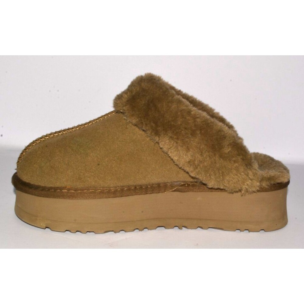 UGG Scuffette II Women’s Slippers Size 7 Chestnut Sheepskin Suede Cozy Shoes - Picture 5 of 9